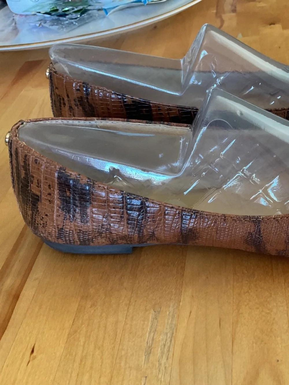 MICHAEL KORS Brown Leather Big BUKLE Woman Flat Shoes Size US 8.5